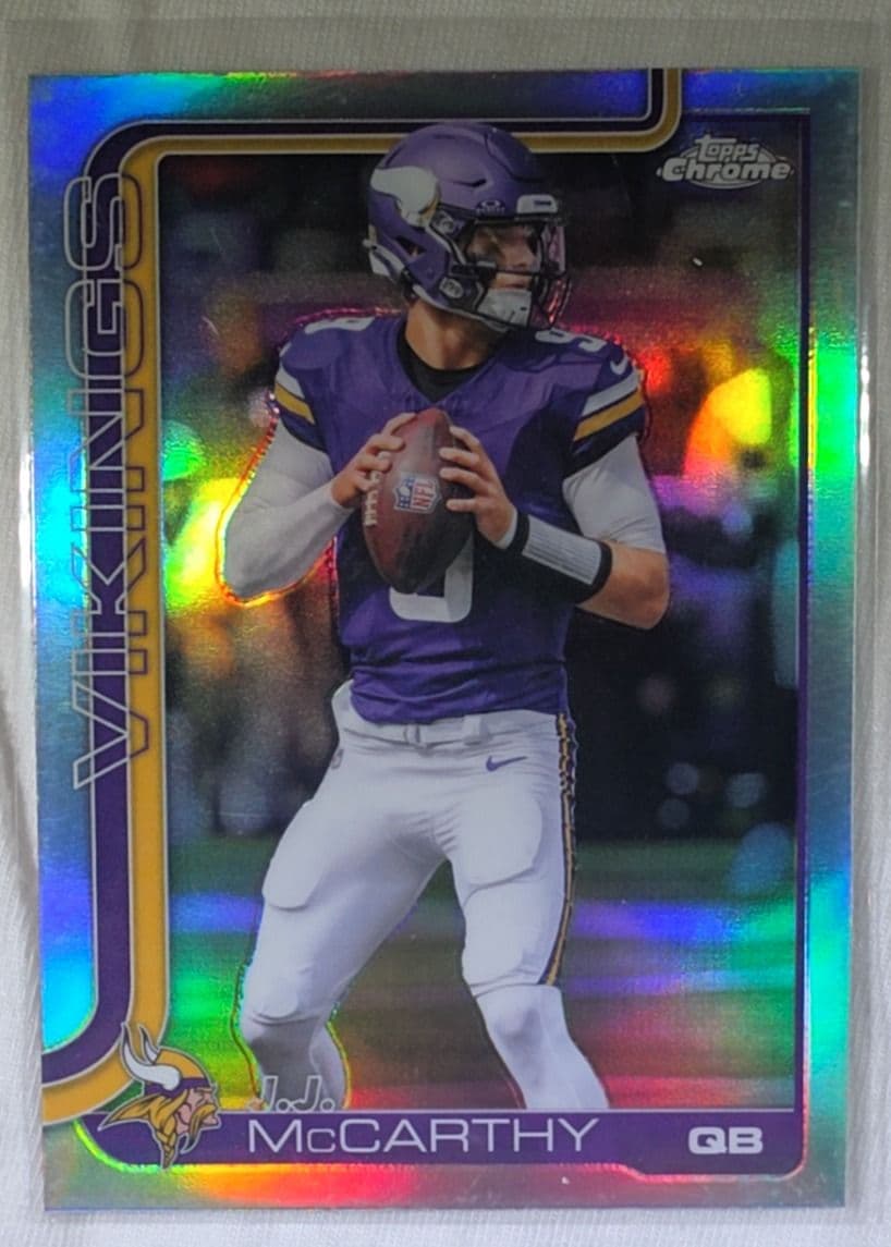 JJ McCarthy 2025 Topps Chrome Refractor