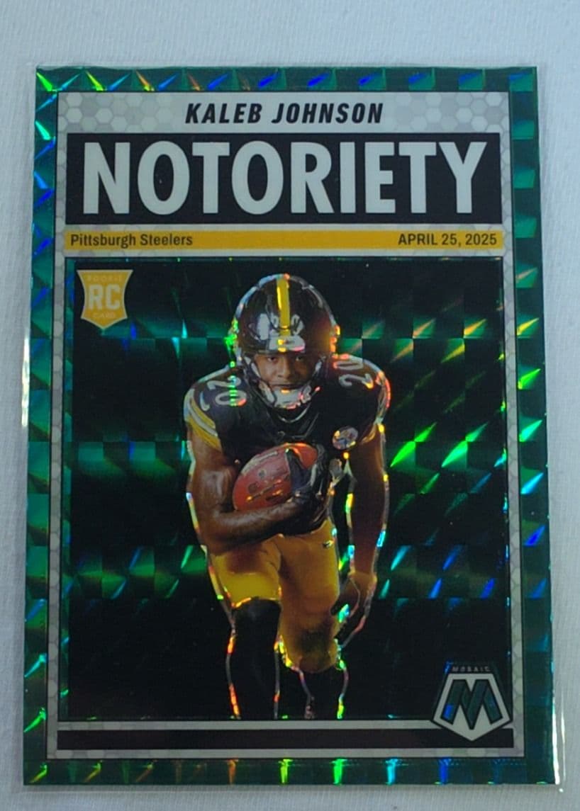 Kaleb Johnson 2025 Mosaic Notoriety Green