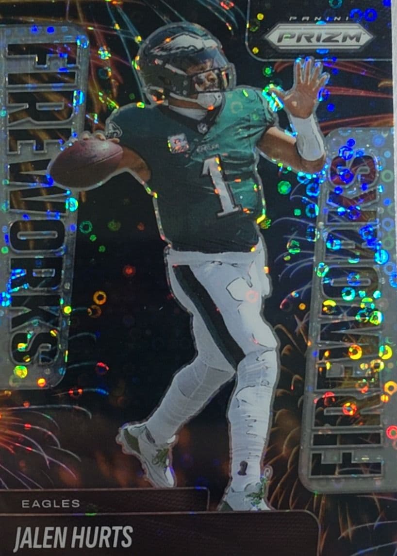 Jalen Hurts 2025 Prizm Fireworks Disco