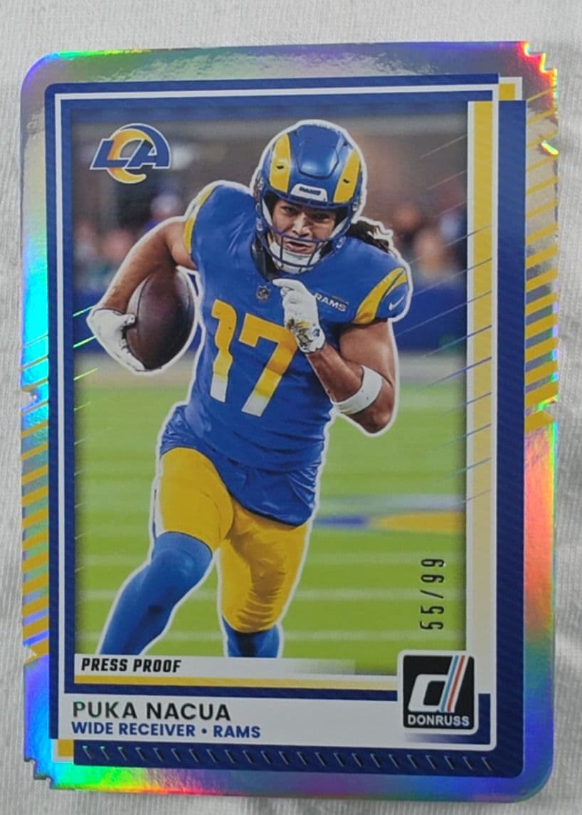 Puka Nacua 2025 Donruss Silver Die Cut