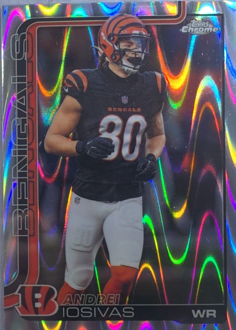 Andrei Iosivas 2025 Topps Chrome Ray Wave
