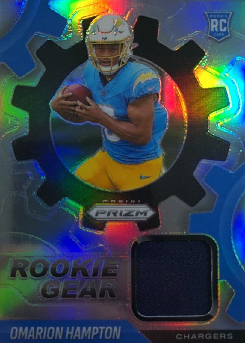 Omarion Hampton 2025 Prizm Rookie Gear Silver