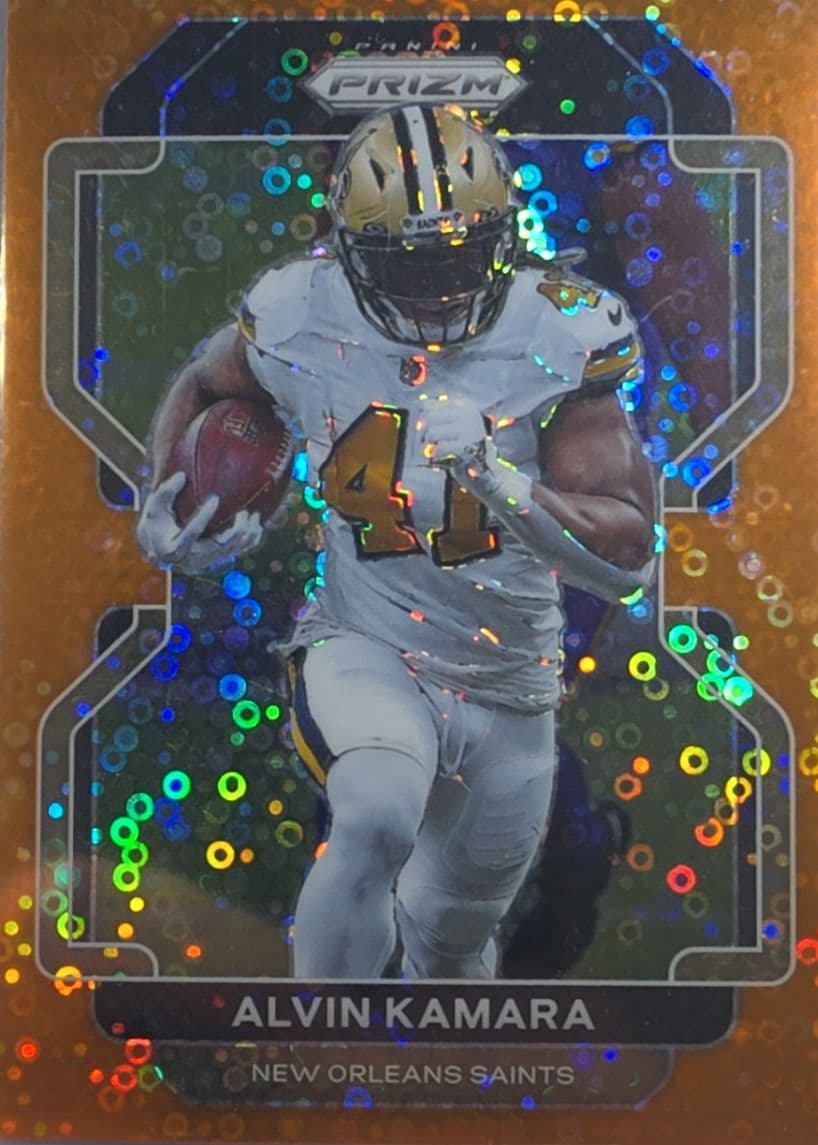 Alvin Kamara 2021 Prizm Orange Disco
