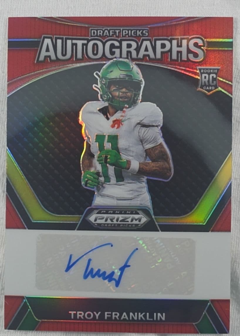 Troy Franklin 2024 Prizm Draft Picks Silver