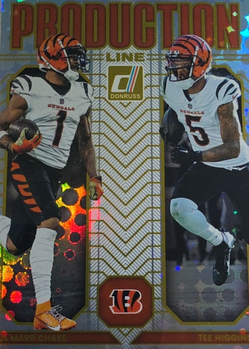 Jamarr Chase Tee Higgins Donruss Production Line
