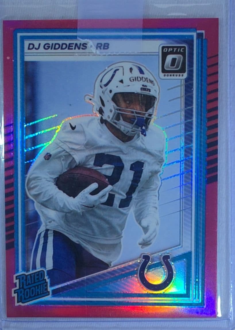 DJ Giddens 2025 Optic Rated Rookie Pink