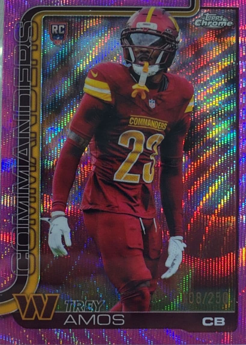 Trey Amos 2025 Topps Chrome Pink Wave