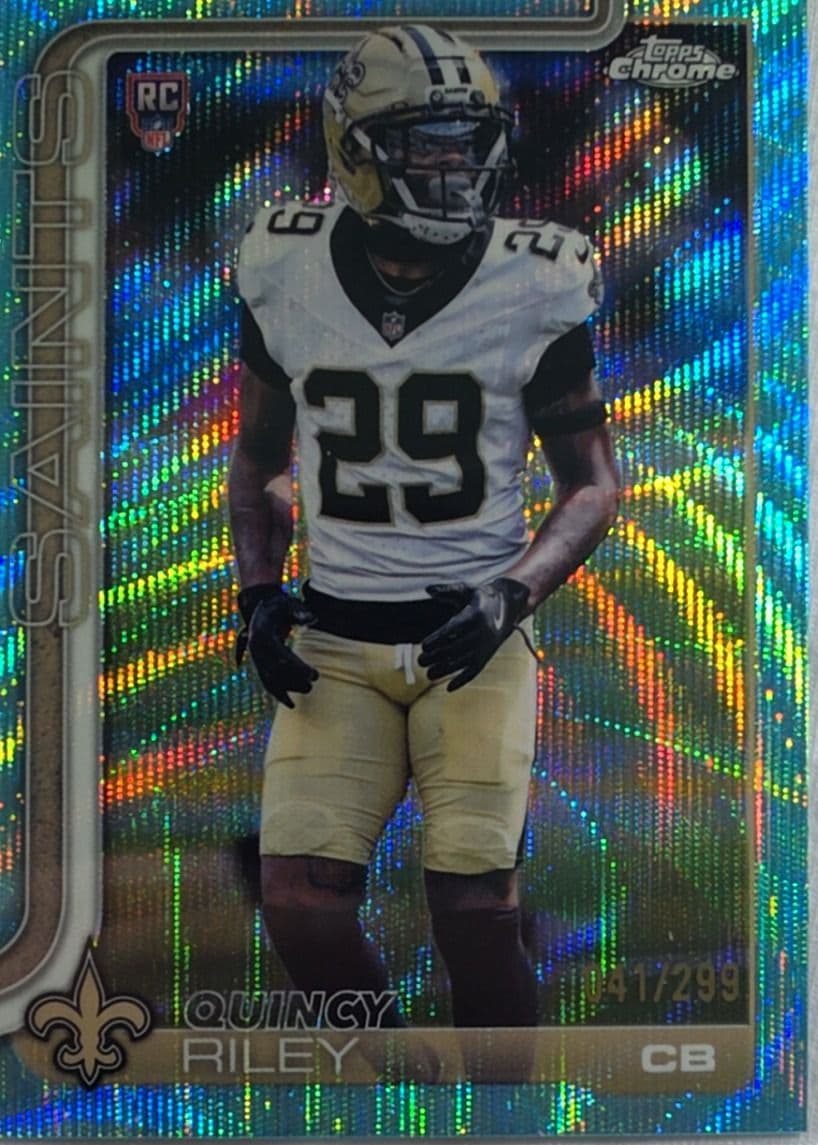 Quincy Riley 2025 Topps Chrome Teal Wave