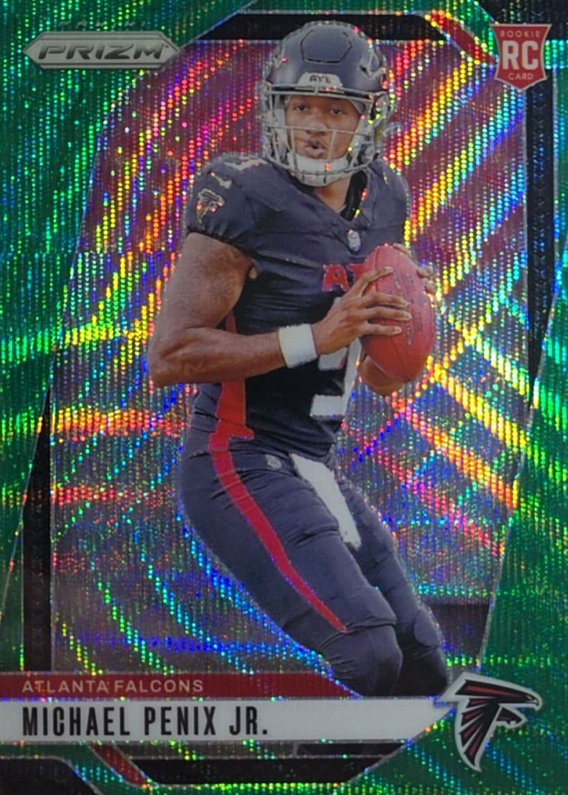 Michael Penix Jr 2024 Prizm Green Wave Rookie