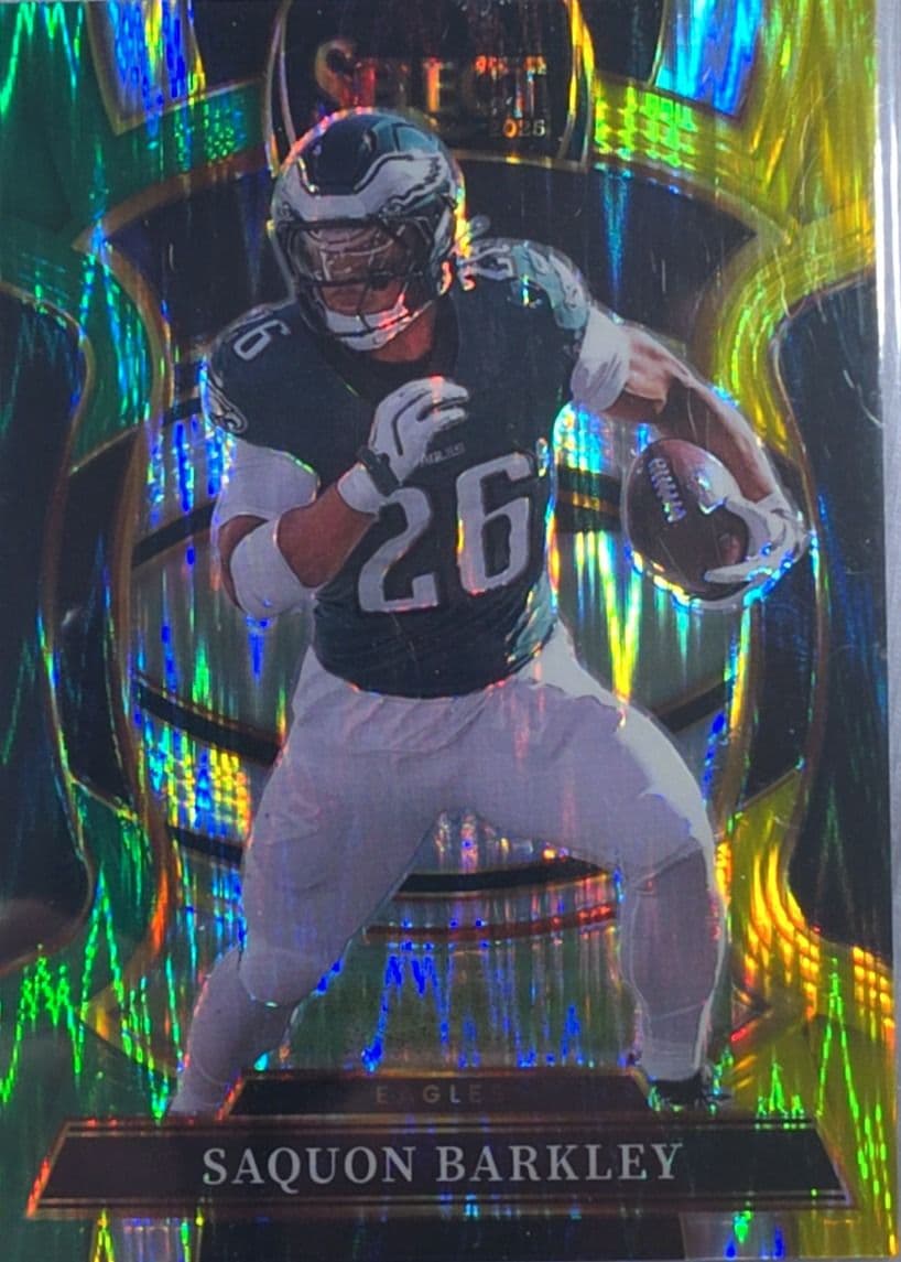 Saquon Barkley 2025 Select green yellow shock