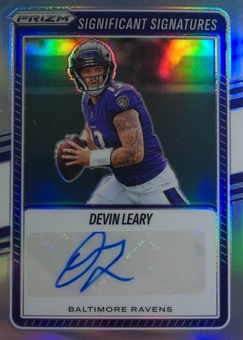 Devin Leary 2025 Prizm Significant Signatures Silver
