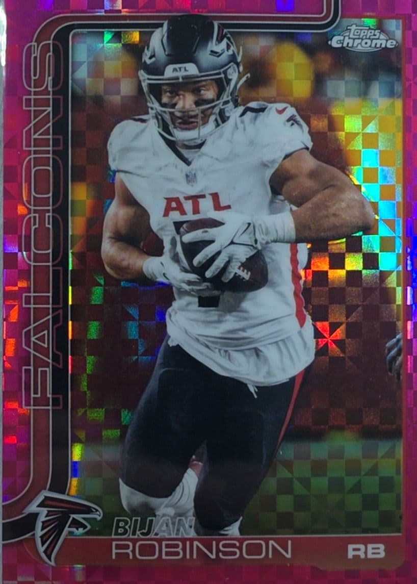 Bijan Robinson 2025 Topps Chrome Pink Xfractor