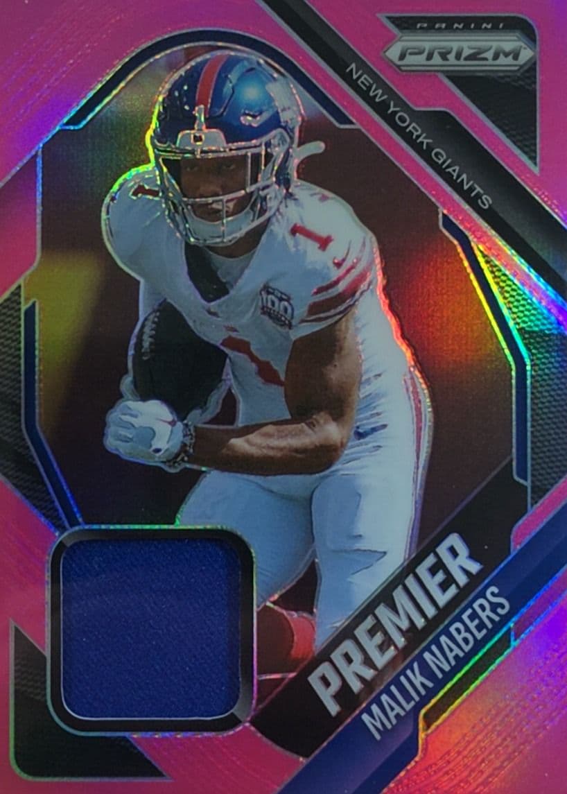 Malik Nabers 2025 Prizm Premier Pink