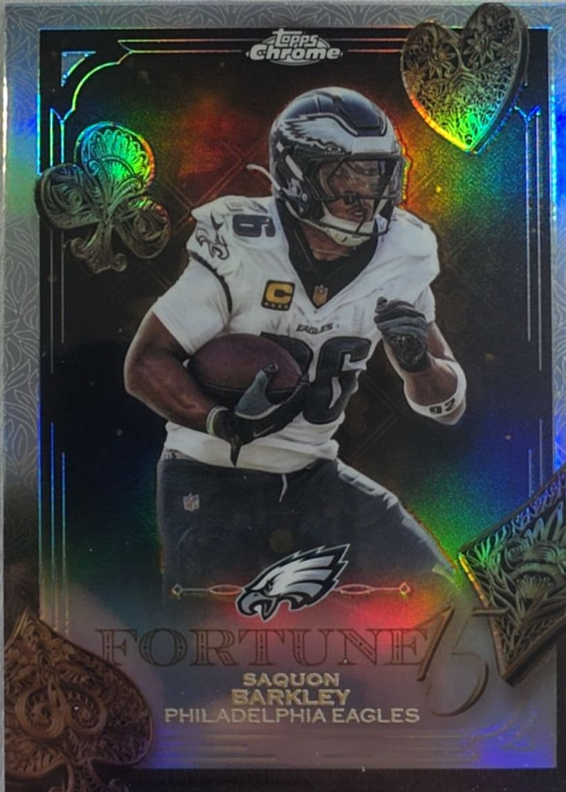Saquon Barkley 2025 Topps Fortune Refractor