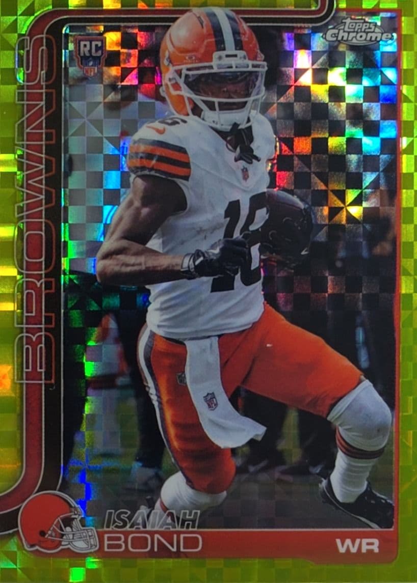 Isaiah Bond 2025 Topps Chrome Xfractor Yellow