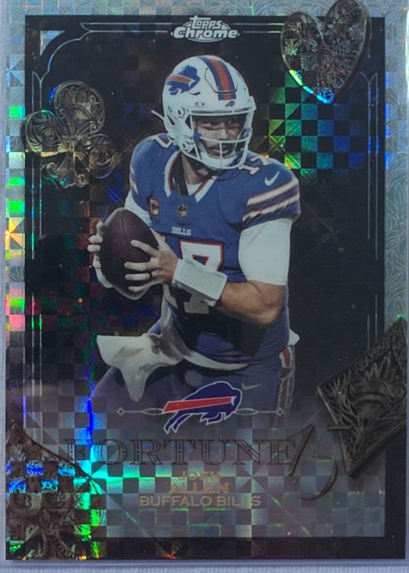 Josh Allen 2025 Topps Chrome Fortune 15 Xfractor