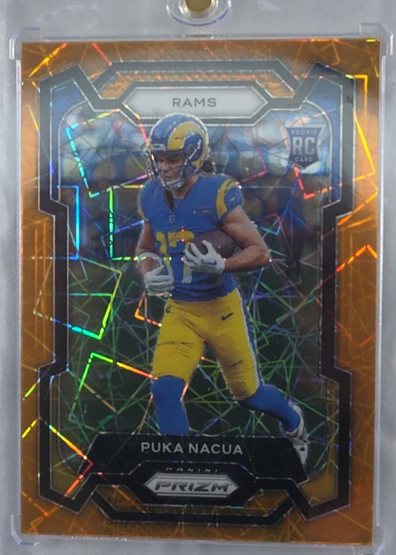 Puka Nacua 2023 Prizm Orange Lazer