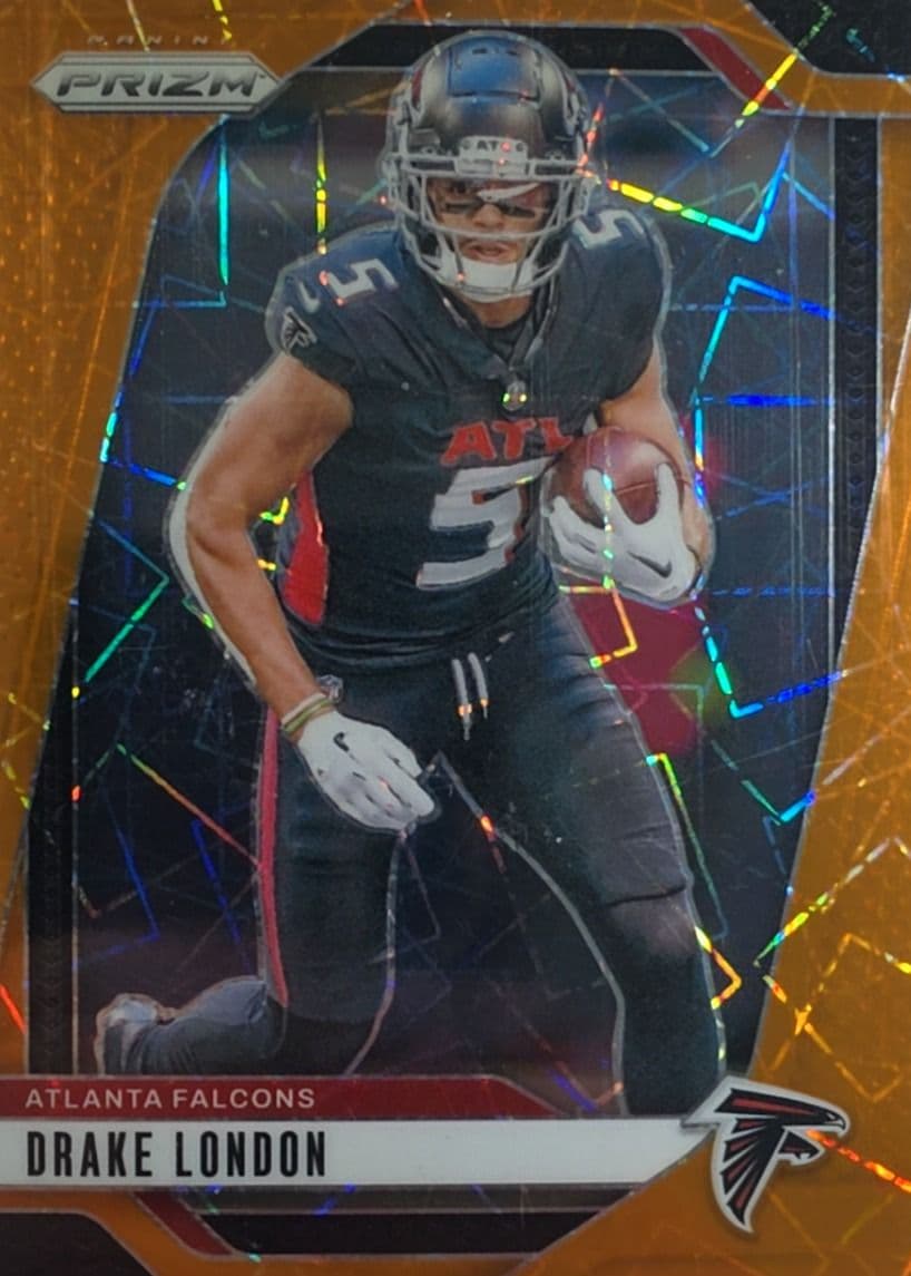 Drake London 2024 Prizm Orange Lazer
