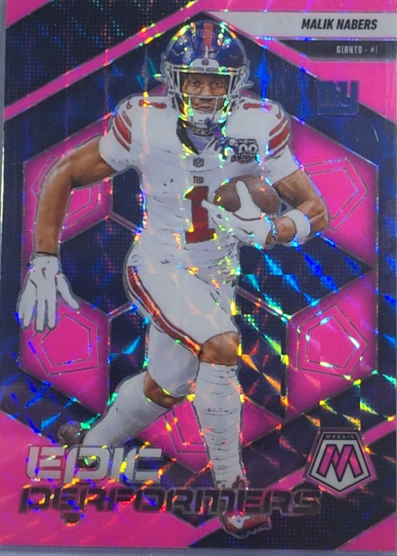 Malik Nabers 2025 Mosaic Pink